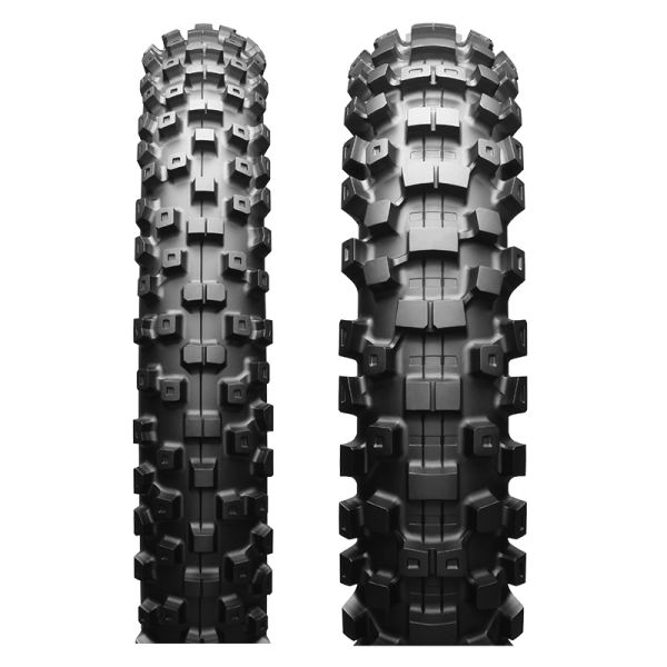 Kit 2 Pneus + 2 Chambres 2 1/2 – 16 Tassellato Pour Mini Cross / Minicross