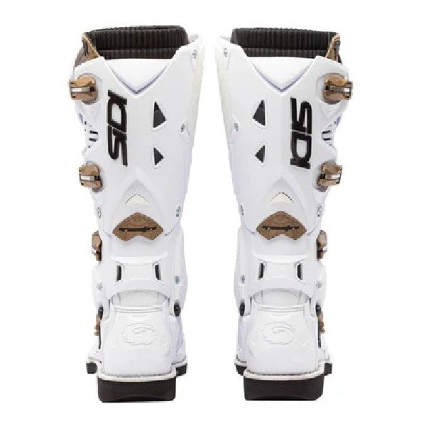 Bottes de Motocross Crossfire 3 Blanc/Bronze, Vue arrière