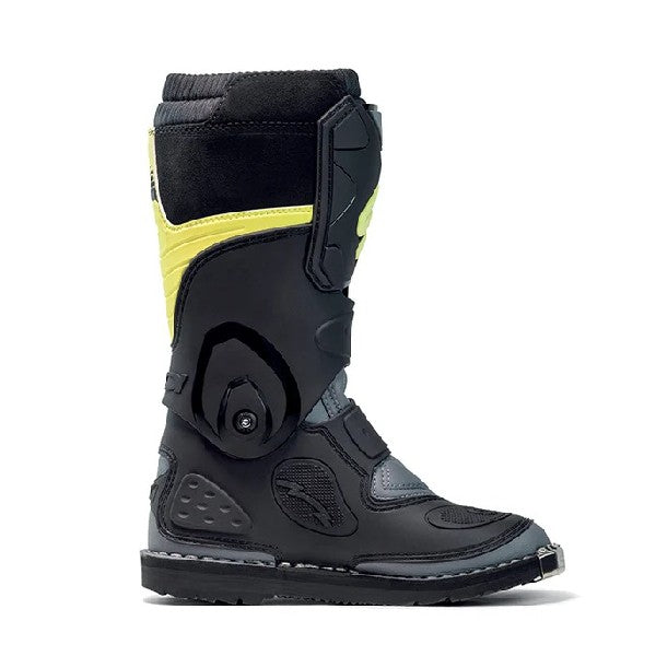 Bottes de Motocross Flame Noir/Gris, Vue latérale intérieure