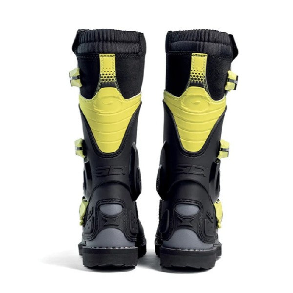 Bottes de Motocross Flame Noir/Gris, Vue arrière