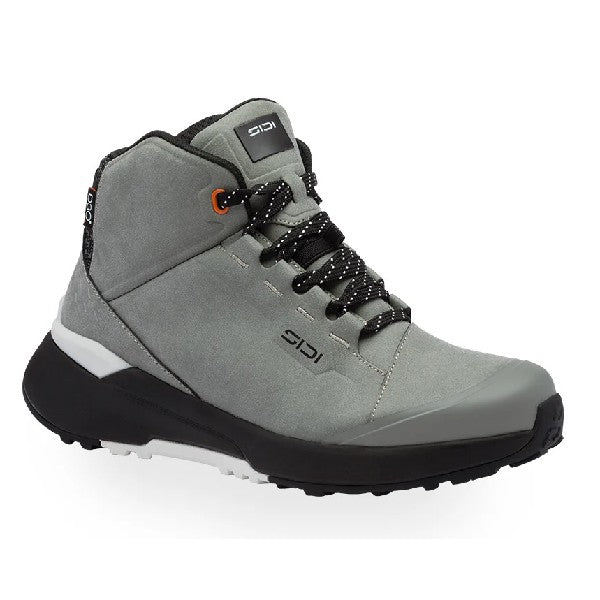 Chaussures de Moto Nucleus Suède WP Vert/Noir incliné de gauche