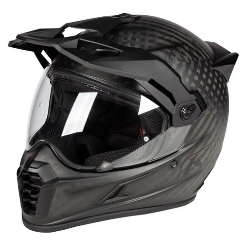 Casque Aventure de Moto Krios Pro Noir Mat, Côté Gauche
