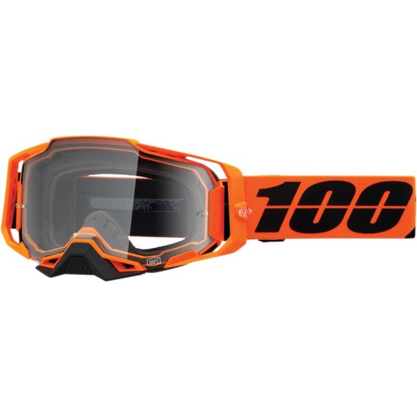 Lunettes de Motocross Armega à Lentille Claire Orange/Noir