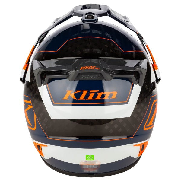 Casque Aventure de Moto Krios Pro Noir Orange, Dos