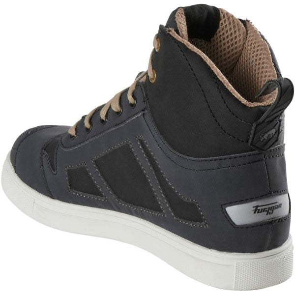 Chaussures de Moto Angie D3O Femme Noir/Or incliné de dos