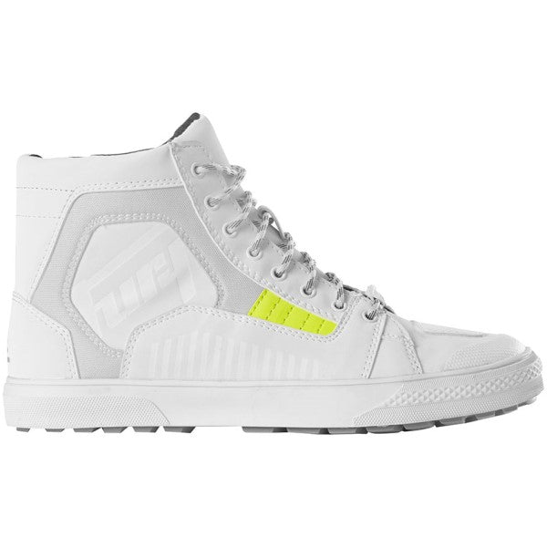 Souliers de Moto Sacramento D30® Blanc/Jaune de gauche