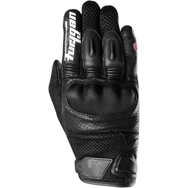 Gants de Moto TD12 EVO Femme Noir de l'extérieur paire de droite