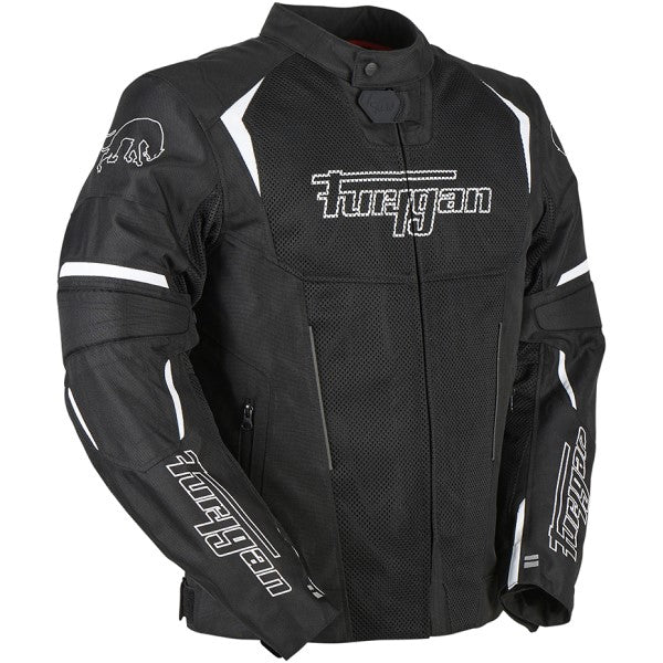 Manteau de Moto Ultra Spark 3-En-1 Noir/Blanc de gauche