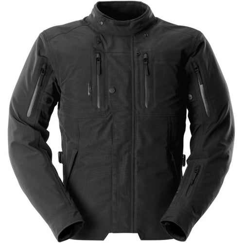 Manteau de Moto Harris Trooper Noir de face