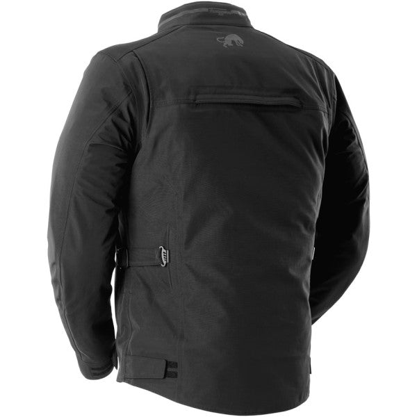 Manteau de Moto Harris Trooper Noir incliné de dos