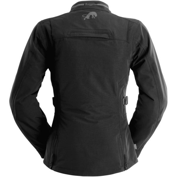 Manteau de Moto Sarah Trooper Femme Noir de dos