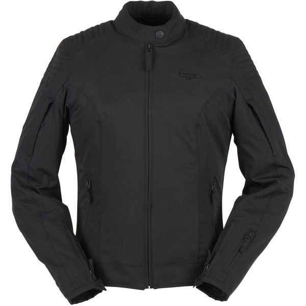 Manteau de Moto Femme Jody Noir côté avant