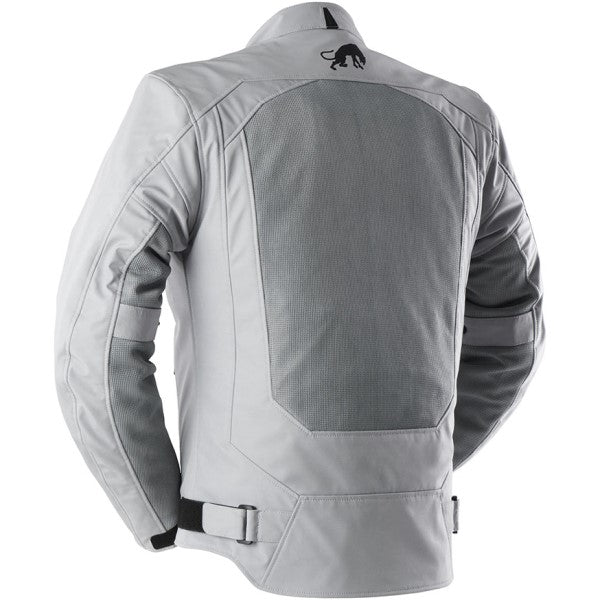 Manteau de Moto Baldo 3 en 1 Gris incliné de dos