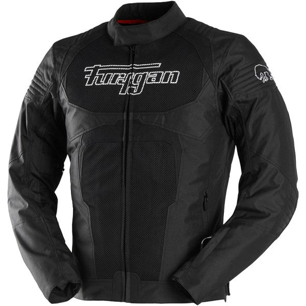 Manteau de Moto WB08 Vented+ Noir/Blanc incliné de face