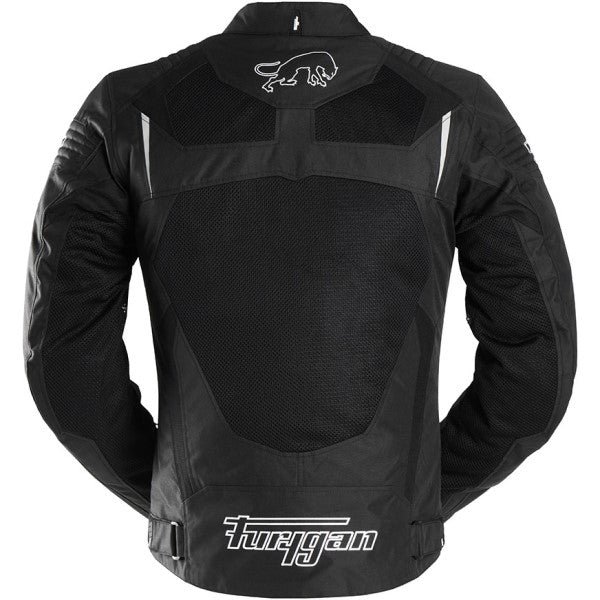 Manteau de Moto WB08 Vented+ Noir/Blanc de dos