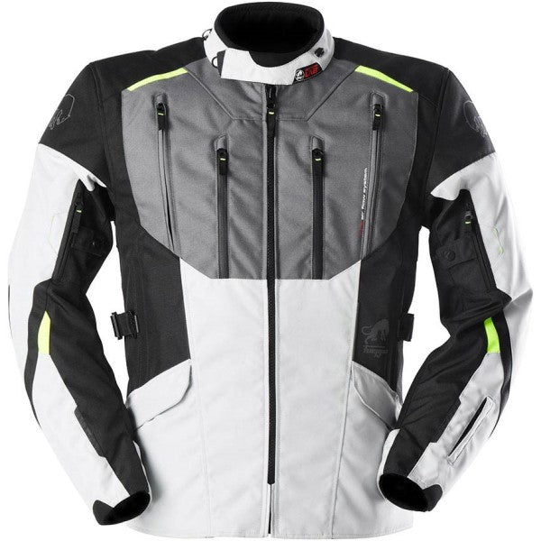 Manteau de Moto Brooks Noir/Blanc de face