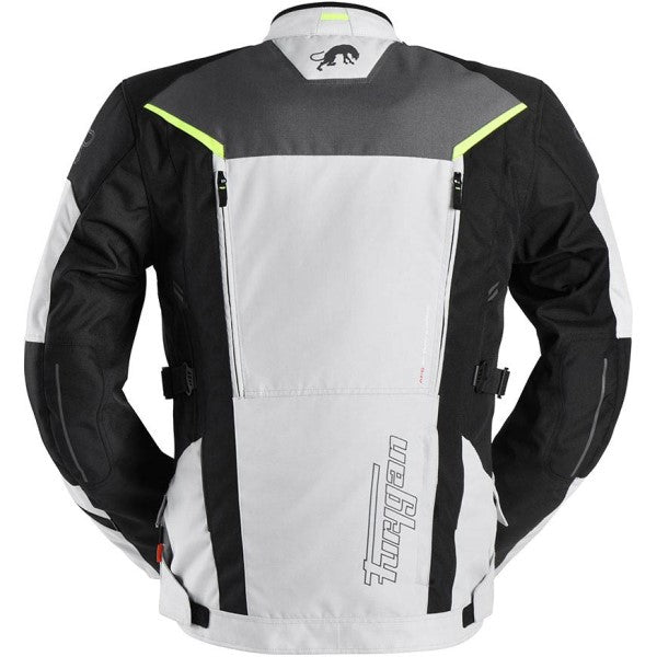 Manteau de Moto Brooks Noir/Blanc de dos