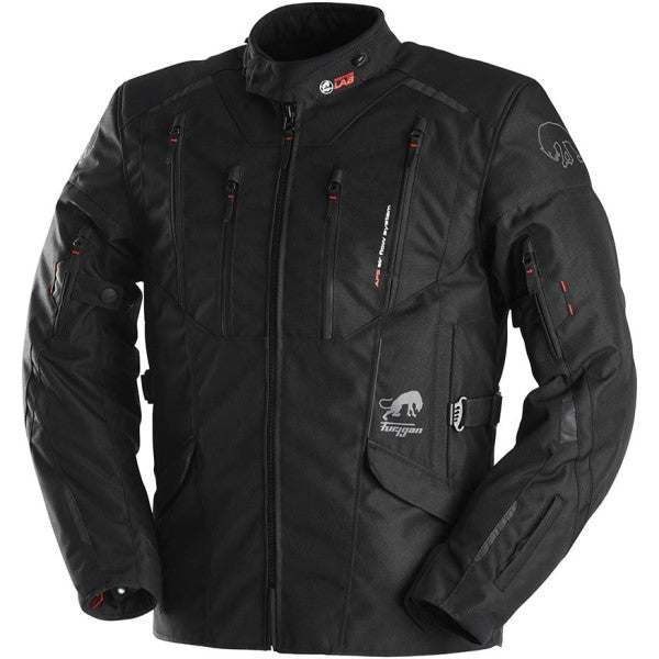 Manteau de Moto Brooks Noir incliné de face