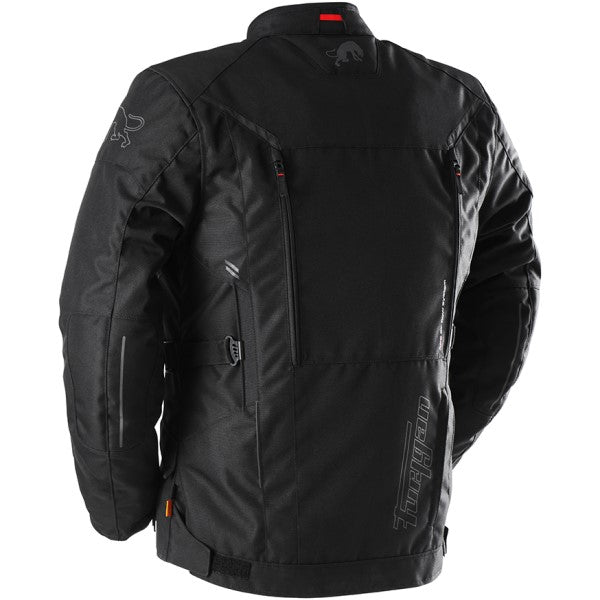 Manteau de Moto Brooks Noir oblique à l'arrière