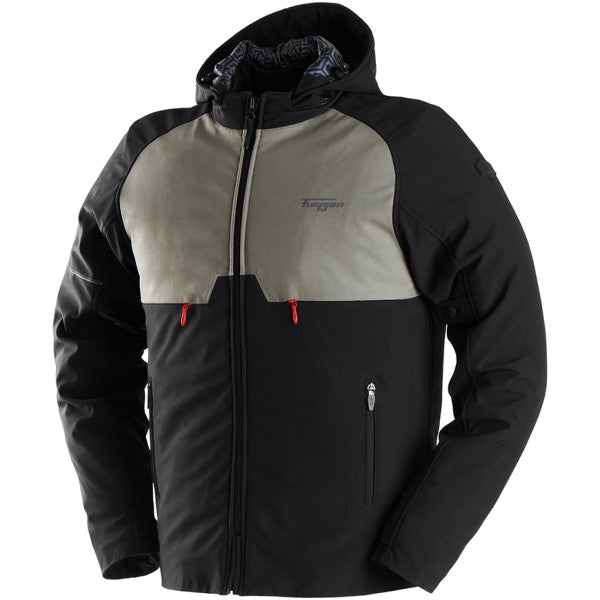 Manteau de Moto Addax Noir/Vert côté droit