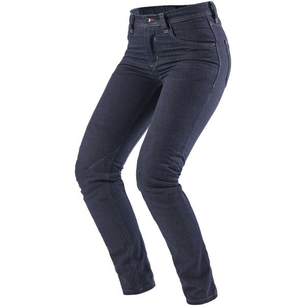 Jean de Moto Nikita X Kevlar Femme Bleu Foncé incliné de face