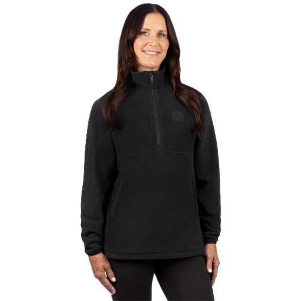 Coton Ouaté Aspen 1/4 Zip Femme Noir