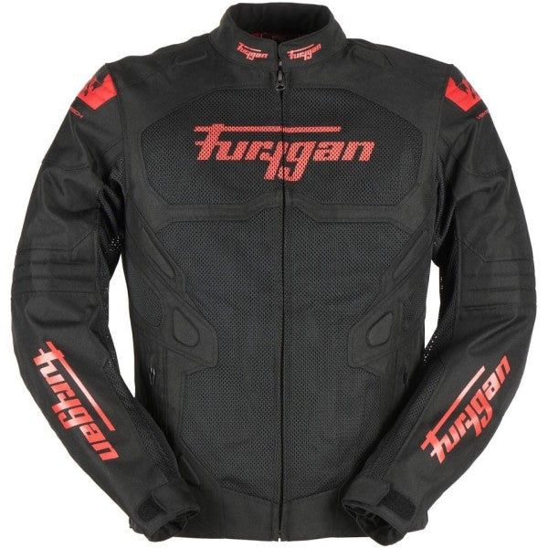 Manteau de Moto Atom Evo Noir/Rouge de devant