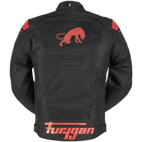 Manteau de Moto Atom Evo Noir/Rouge de derrière