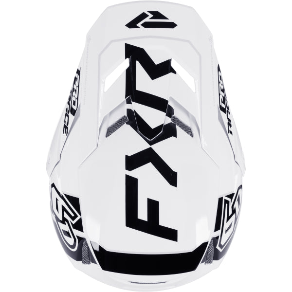 Casque de Motocross 6D ATR-3 Carbone Blanc/Noir de dessus