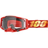 Lunettes de Motocross Armega Lentille Claire 100% Rouge/Orange