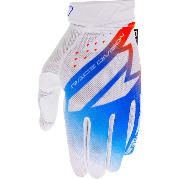 Gants de Motocross Reflex Air FXR bleu et blanc, dessus