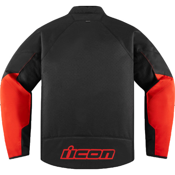 Manteau de Moto Hooligan Mc Noir/Rouge, Dos