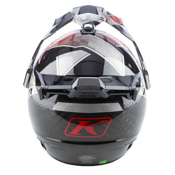 Casque Aventure de Moto Krios Pro Noir Rouge, Dos