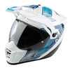 Casque Aventure de Moto Krios Pro Blanc Bleu, côté gauche