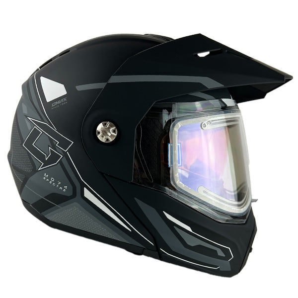 Casque Modulaire de Motoneige MD74 Spectre Lentille Électrique||Modular Snowmobile Helmet MD74 Spector Electric Lens