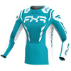 Chandail de Motocross Vapor Turquoise incliné de face