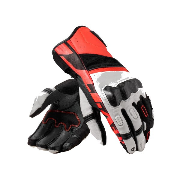 Gants de Moto RSR 5 Rev'it Homme Blanc/Rouge extérieur