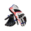 Gants de Moto RSR 5 Rev'it Homme Blanc/Bleu/Rouge extérieur