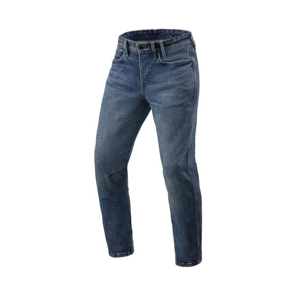 Jean de Moto Detroit 3 Tapered Rev'it Bleu Foncé Homme, de face