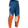 Pantalon de Motocross Launchmode Zone Thor bleu et orange, de face