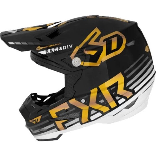 Casque de Motocross ATR-2 Noir/Or de droite