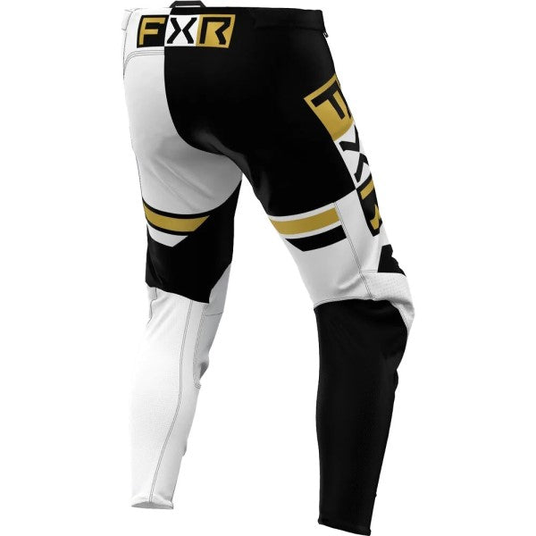 Pantalon de Motocross Podium Pro Battalion MX/ Noir et Blanc, le côté arrière du pantalon