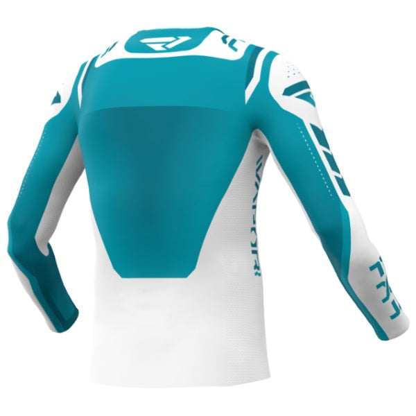 Chandail de Motocross Vapor Turquoise incliné de dos