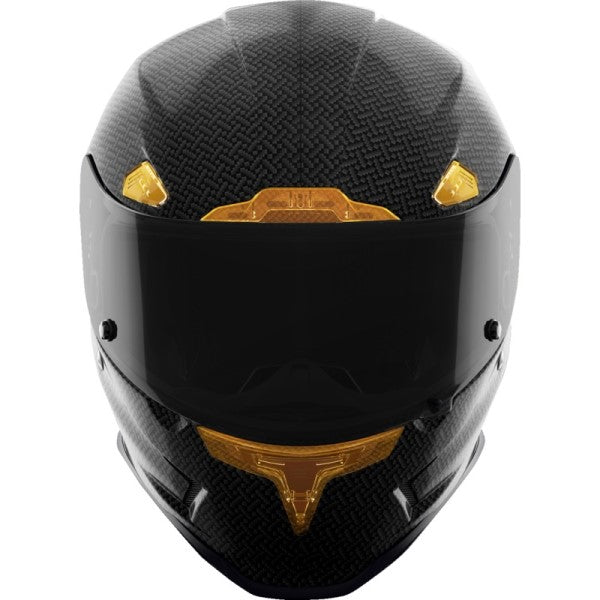Casque Intégral de Moto Airframe Pro Carbon 4Tress Noir/Jaune de face