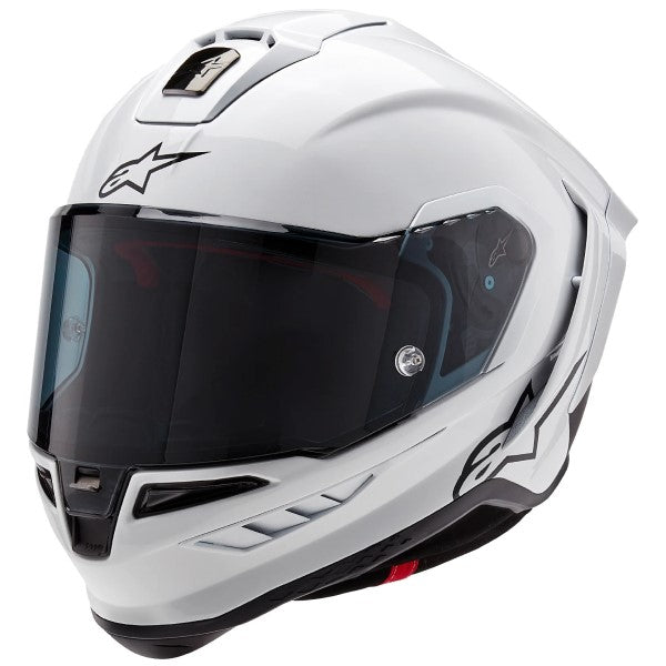 Casque Intégral de Moto Supertech R10 Solid Blanc incliné de droite