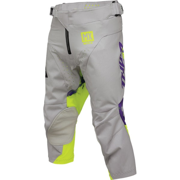 Pantalon de Motocross Launchmode Bleach Junior Gris/Vert Avant