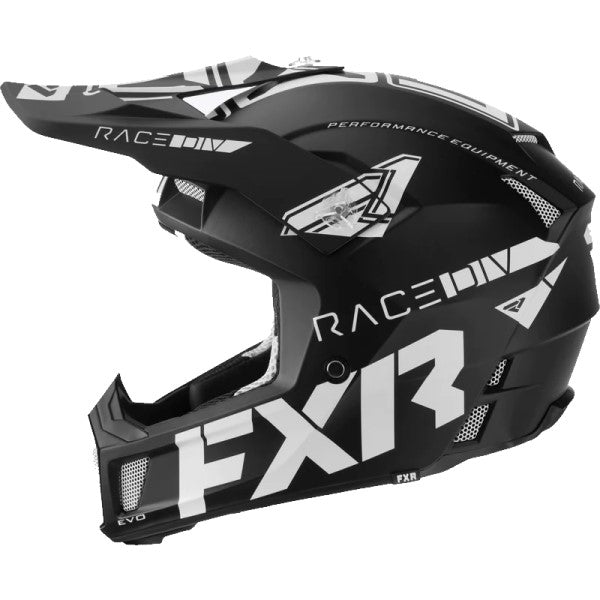 Casque de Snowcross Clutch Evo Noir/Blanc Gauche