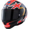 Casque de Motocross Supertech R-10 Miller Rouge/Noir incliné de face
