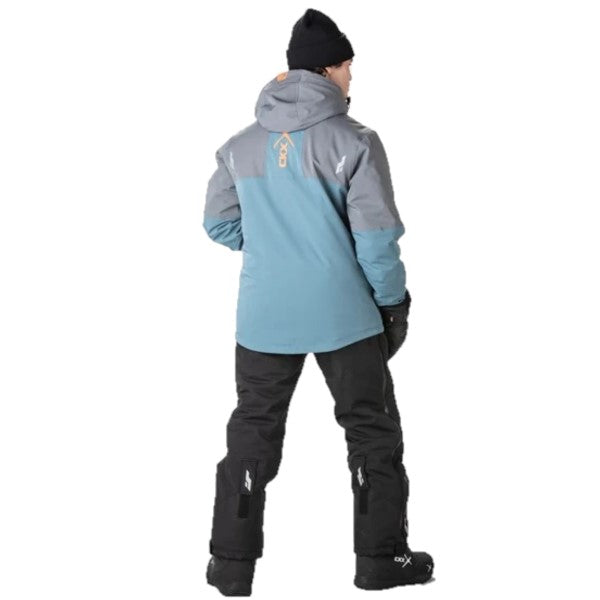 Manteau de Motoneige Alaska Gris Bleu, Dos