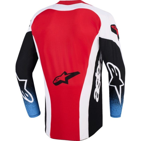 Chandail de Motocross Techstar Knif Noir/Blanc/Rouge de dos